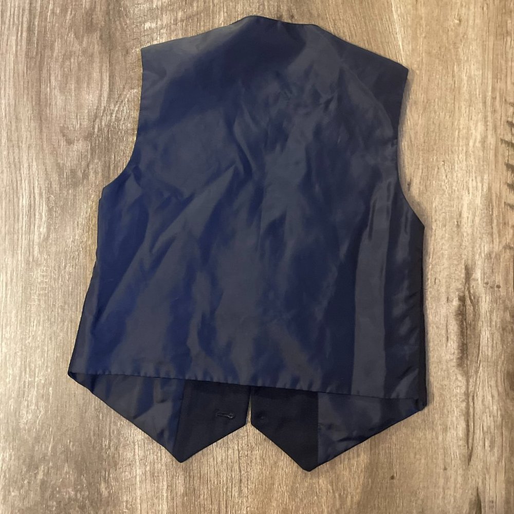 Dark navy-blue boys vest - Picture 2 of 2